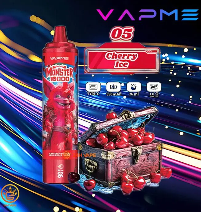 elf bar vape uk VAPME Monster 16000 Puffs Original LED Display Edition Disposable Vape Pen main image 0