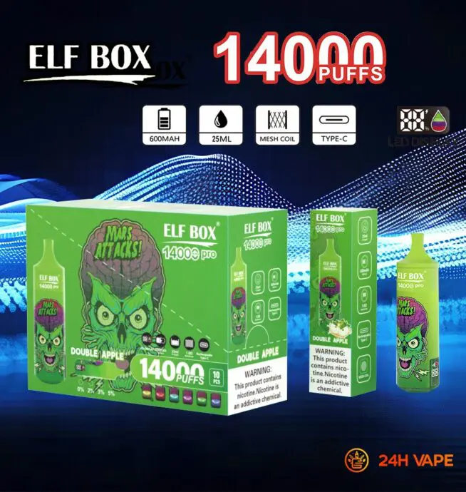 ELF BOX RGB 14000 Pro Original LED Display Edition 14000 Puffs Disposable  Vape Pen
