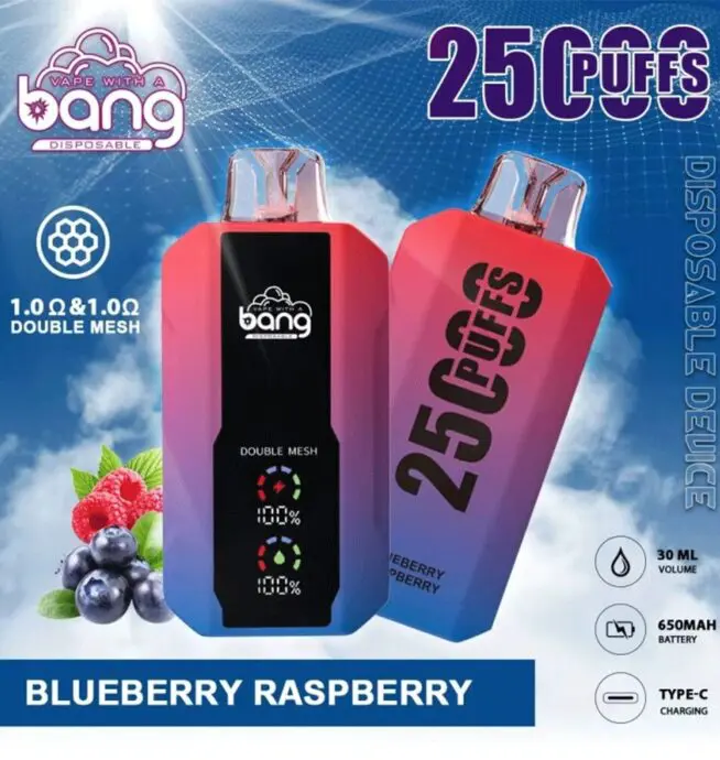 Bang 25000 25k Puffs 0% 2% 3% 5% Nicotine New LED Display Vape Electronic  Cigarette Pod