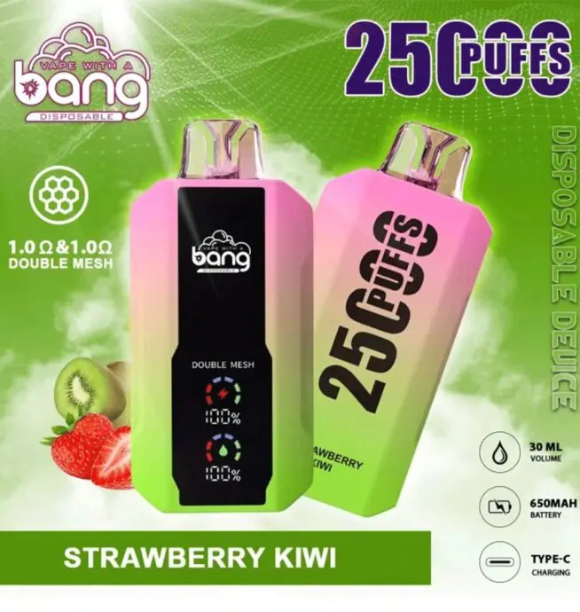 Bang 25000 25k Puffs 0% 2% 3% 5% Nikotin Neue LED-Anzeige Vape Elektronische  Zigarette Pod