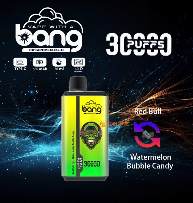 Bang 30000 30k Puffs 0% 2% 3% 5% Nicotine Double Taste LCD Display ...