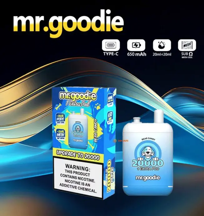 Mr.Goodie 20000 20K Puffs 2% 5% Nicotine Double Warehouser Disposable Vape  Pod