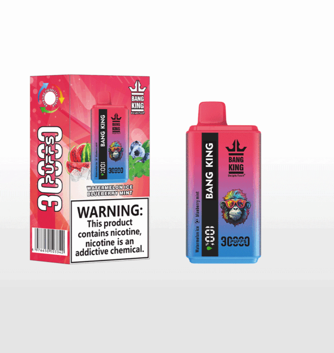 Bang 30000 30k Puffs 0% 2% 3% 5% Nicotine Double Taste LCD Display  Disposable Vape
