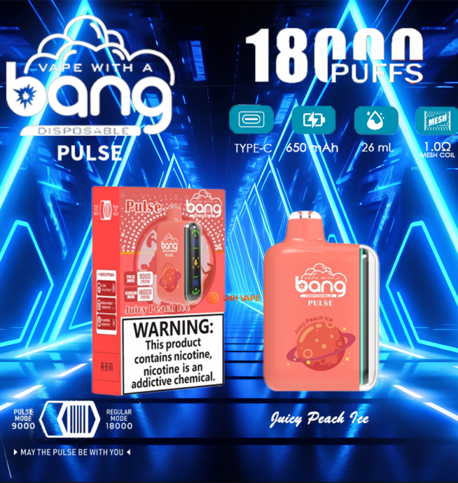 Bang Pulse 18000 18K Puffs Pod de cigarette électronique jetable à double  maille