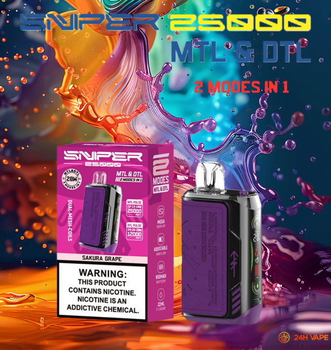 elfbar elfa master akku VAPMOD SNIPER 25000 25K Puffs Original Edition Leather LED Display  Disposable Vape