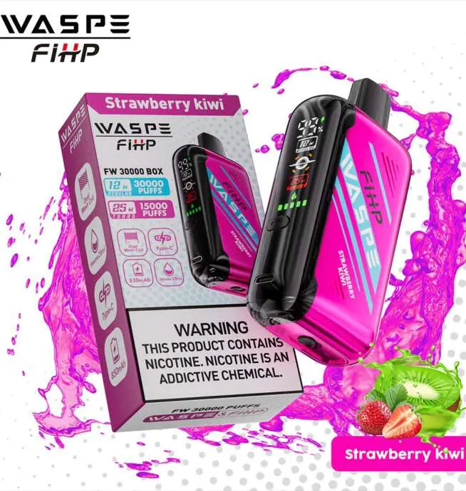 Vape jetable Waspe 30000 30K Puffs dition originale Double cran LCD Mesh  - 24H VAPE