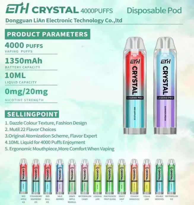 ETH Crystal 4000 Puffs Original 2% Nikotin Disposable Vape Pen