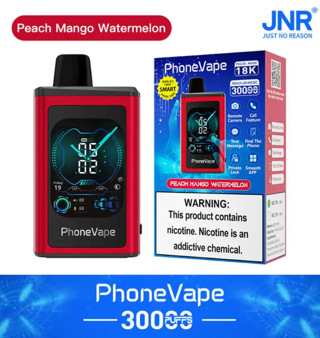 JNR Phone Vape 30000 30K Puffs World's First Smart Disposable Vape