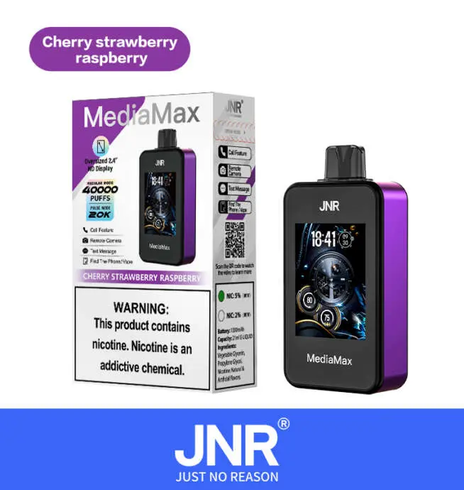 JNR Media Max 40000 40K Puffs Vape jetable intelligente originale - 24H VAPE