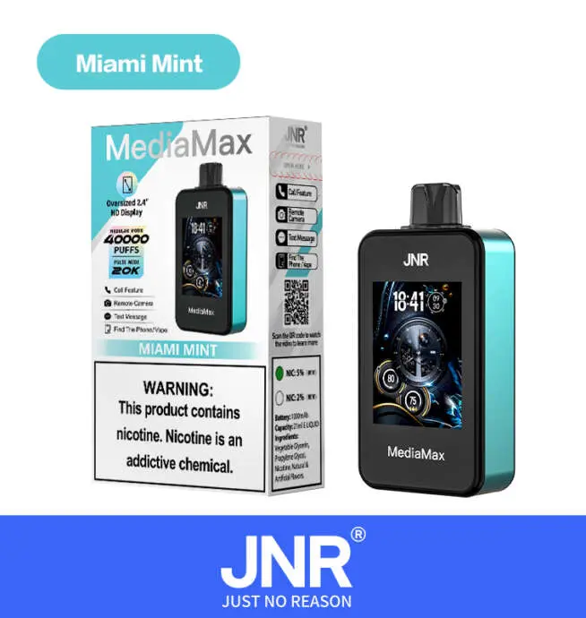JNR Media Max 40000 40K Puffs Original Intelligent Disposable Vape