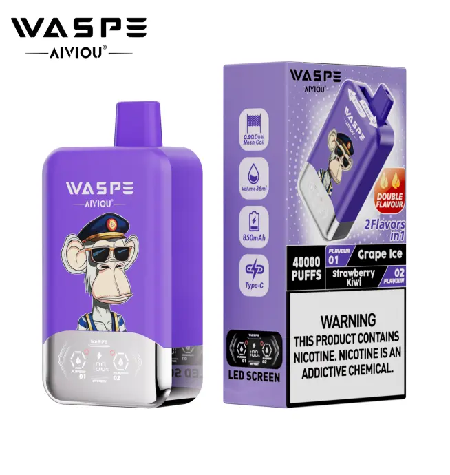 WASPE 40000 40K パフ ダブル テイスト LCD ディスプレイ 使い捨て