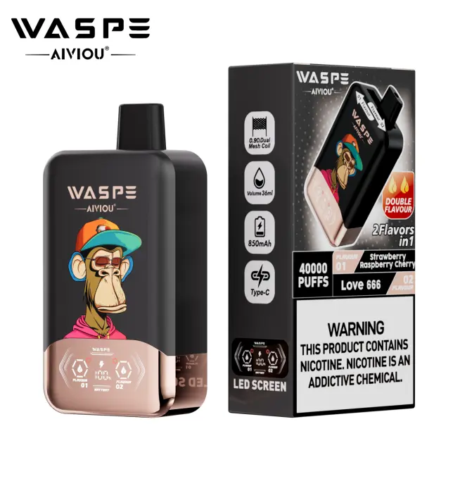 WASPE 40000 40K Puffs Double Taste LCD Display Disposable Vape