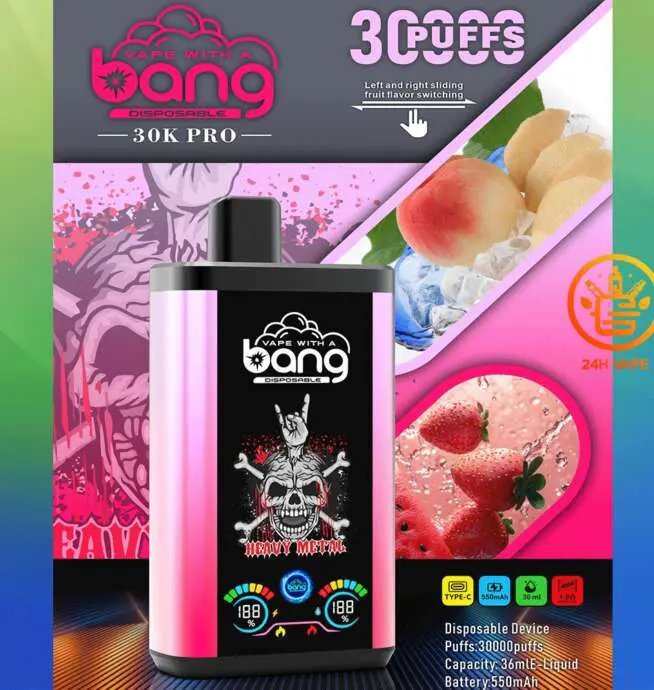 Bang 30K PRO 30000 Puffs Vape jetable double saveur LED - 24H VAPE Bang 30K PRO 30000 Puffs Vape jetable double saveur LED - 24H VAPE