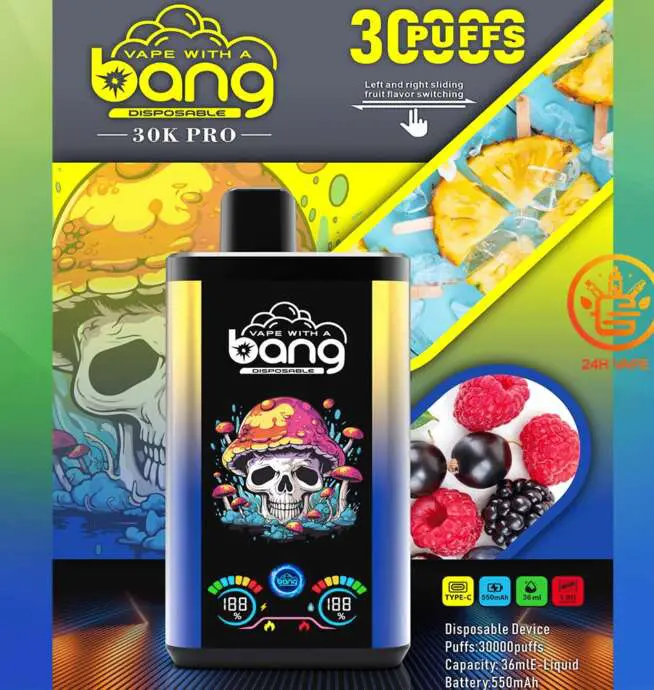 Bang 30K PRO 30000 Puffs Newest Dual Flavor LED Disposable Vape