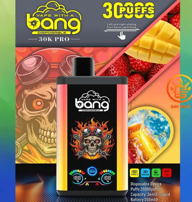 Bang 30K PRO 30000 Puffs Newest Dual Flavor LED Disposable Vape - 24H VAPE