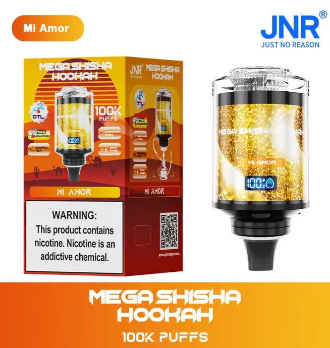 JNR Mega Shisha Hookah 100000 100K Puffs Large Capacity LED Display  Disposable Vape