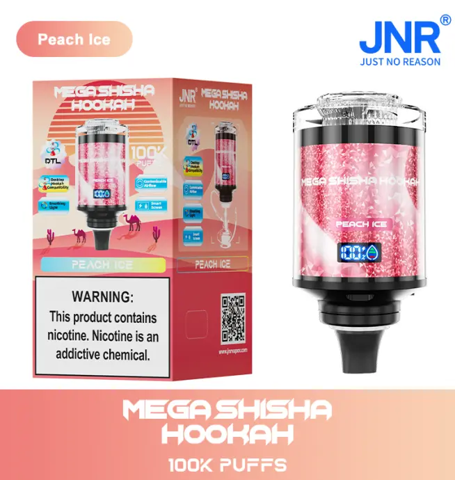 JNR Mega Shisha Hookah 100000 100K Puffs Large Capacity LED Display  Disposable Vape - 24H VAPE