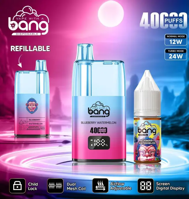 elfbar nachfüll pod läuft aus Bang 40000 40K Puffs Écran d'affichage numérique LED Huile rechargeable Vape