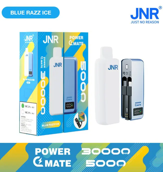 JNR Power Mate 30000 Puffs Smart Screen 5000mAh Power Bank Disposable Vape  - 24H VAPE