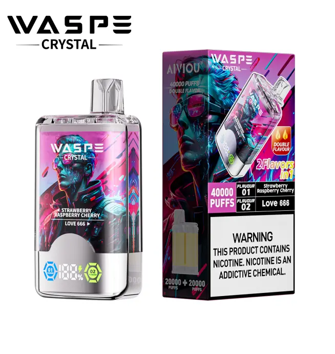 WASPE Crystal 40000 40K パフ ダブル テイスト LCD ディスプレイ
