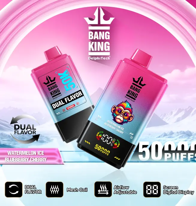 BANGKING 　んん Bang King 50000 50k パフ 2% 3% 5% ニコチンダブルテイスト LCD