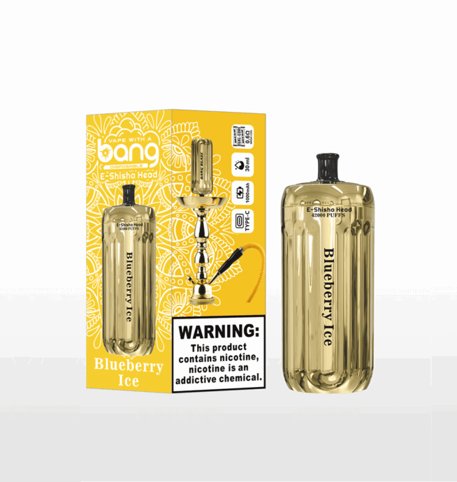 Bang E-Shisha Head 42000 42K Puffs Gold LED Display Disposable Vape - 24H  VAPE