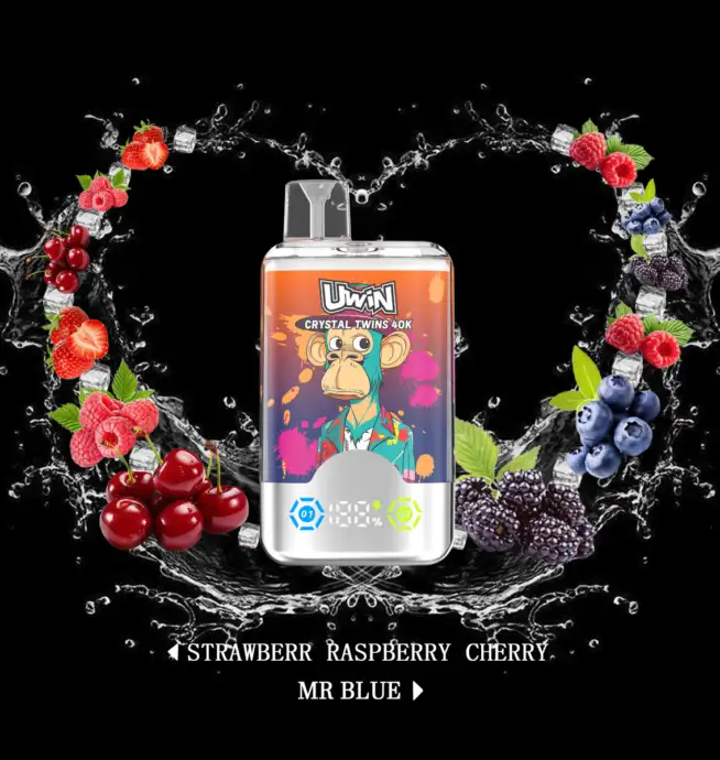 Uwin Twins Crystal 40000 40k Puffs Double Taste LED Display Disposable Vape 