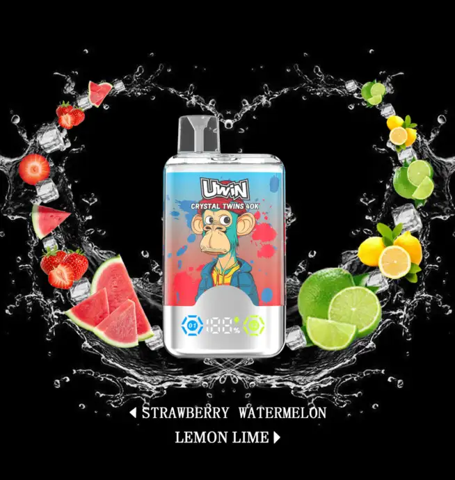 Uwin Twins Crystal 40000 40k Puffs Double Taste LED Display Disposable Vape  - 24H VAPE