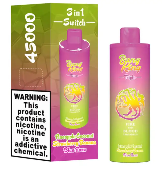 Bang King Triple 45000 45K パフ Vape 3 in 1 フレーバー最新