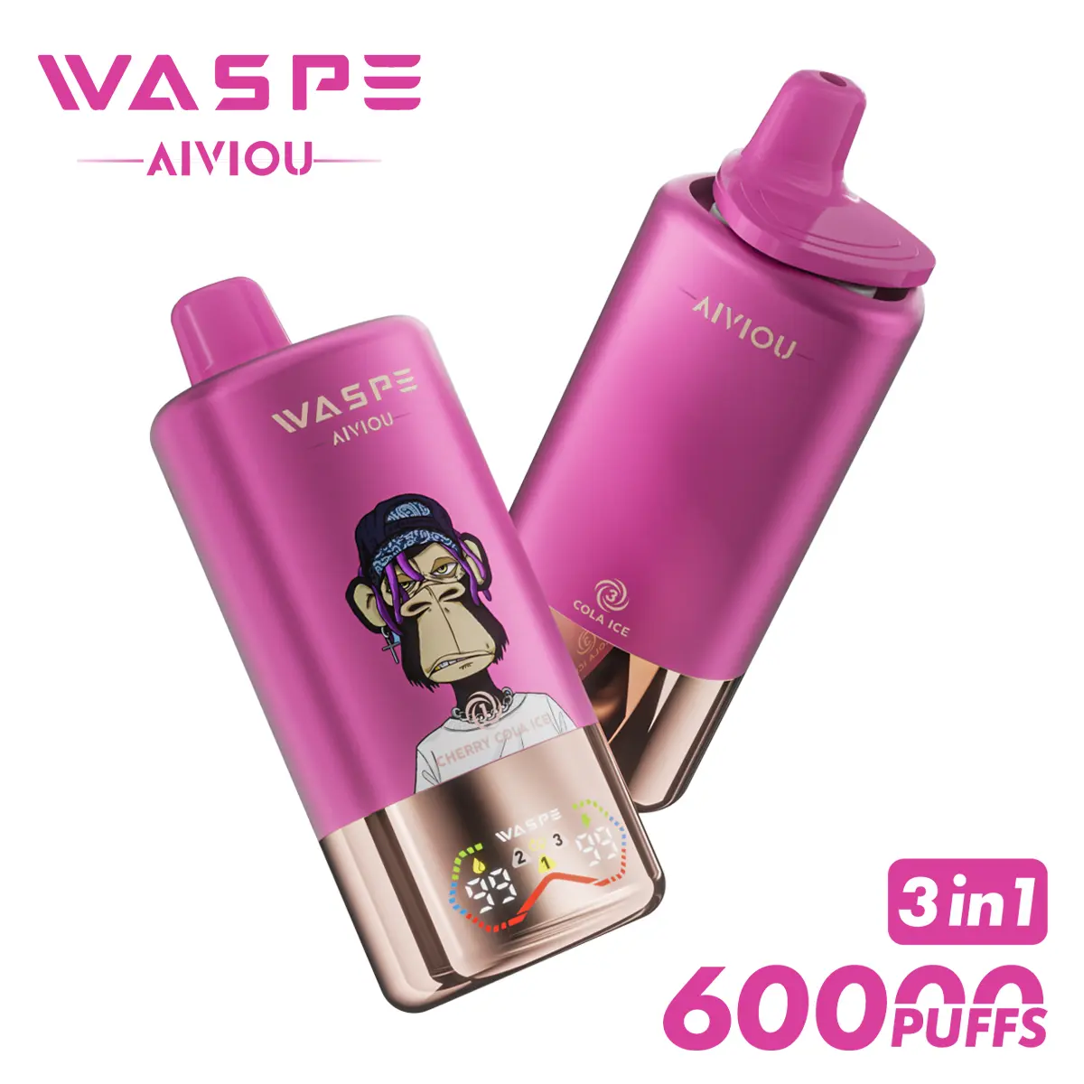 【❤︎】waspe VAPE ニコ€パフ 60000パフ 10と12セット ニコパフ 60000puff WASPE