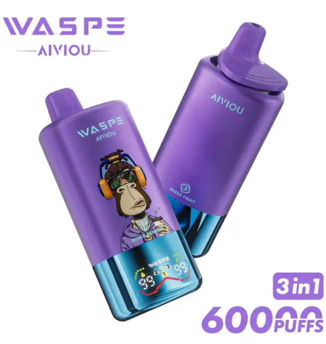 【❤︎】waspe VAPE ニコ€パフ 60000パフ 10と12セット WASPE 60000 60k Puffs 3 in 1 Flavors Newest Original Rechargeable