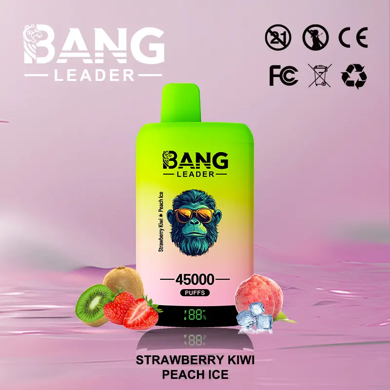Bang Leader 45000 - Saveur Strawberry Kiwi & Peach Ice
