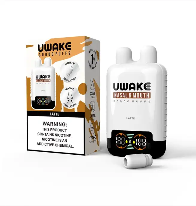 Vape jetable Mr.Goodie Uwake 30 000 bouffées, inhalation nasale et buccale,  affichage LED