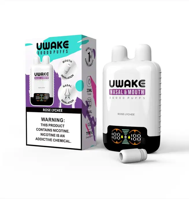 nasen vape Mr.Goodie Uwake 30000 30K Züge Nasen- und Mundinhalation LED-Anzeige Einweg- Vape