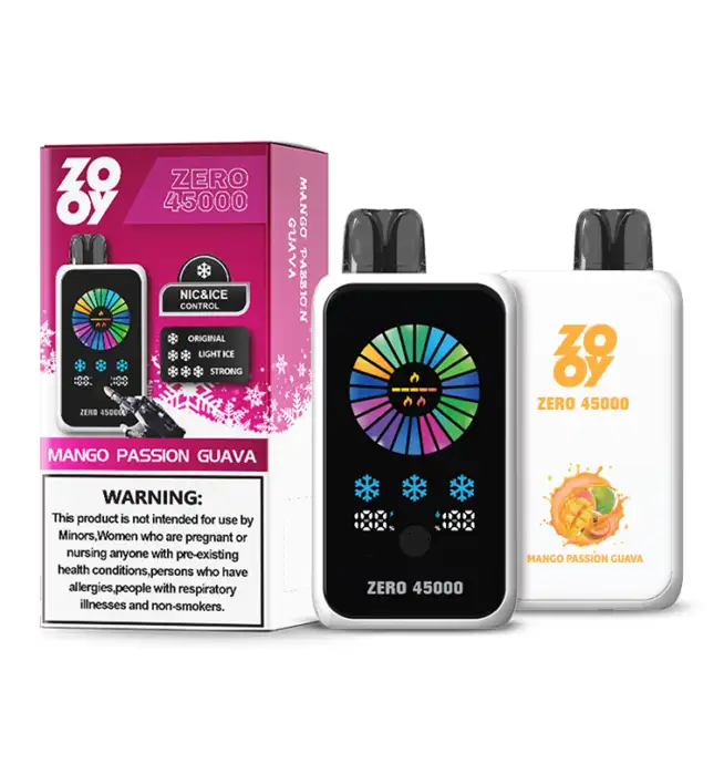 ZOOY ZERO 45000 45K Puffs Adjustable Nicotine LED Display Disposable Vape -  24H VAPE