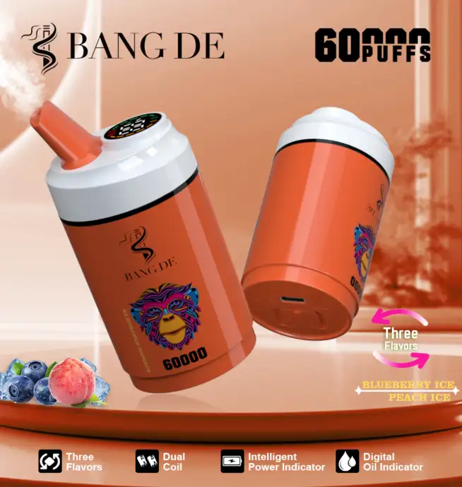 vape mit deckel Bang DE 60000 60k Puffs 3 in 1 Aromen Neuestes Original Wiederaufladbares  LCD-Display Einweg-Vape