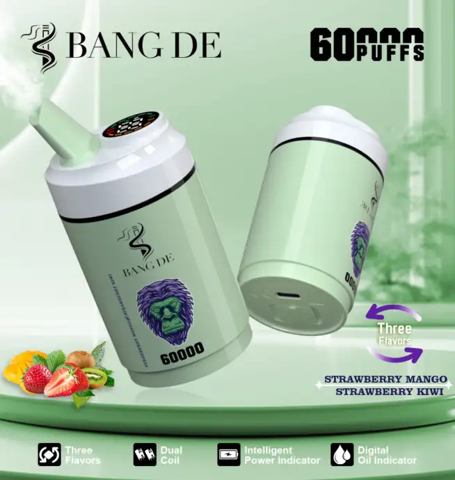 Bang DE 60000 60 000 bouffes 3 en 1, nouvelle cigarette lectronique jetable rechargeable avec cran LCD - 24 h de vape Bang DE 60000 60 000 bouffes 3 en 1, nouvelle cigarette lectronique jetable rechargeable avec cran LCD - 24 h de vape