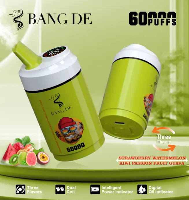 Bang DE 60000 60 000 bouffes 3 en 1, nouvelle cigarette lectronique  jetable rechargeable avec cran LCD - 24 h de vape