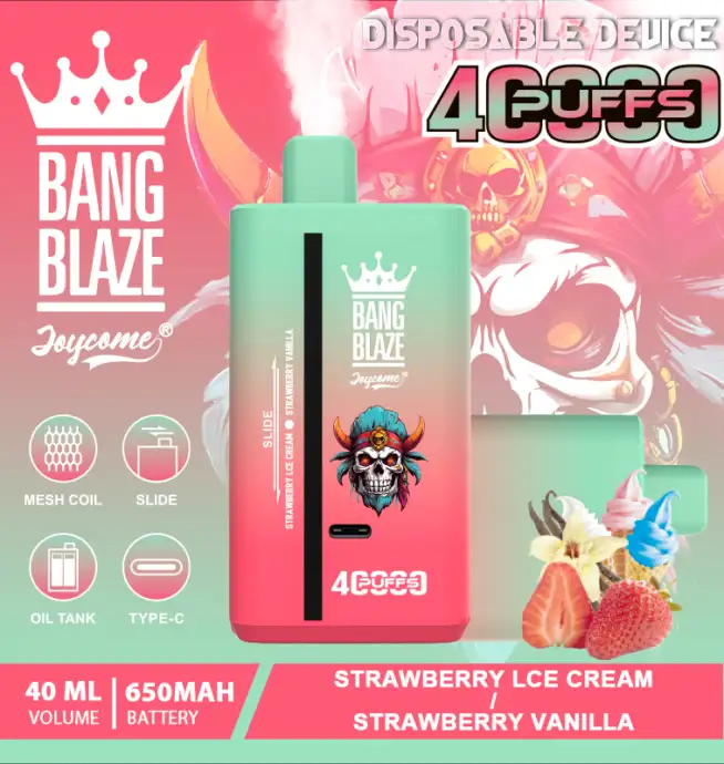 Bang Blaze 40 000 bouffées (21 TP6T, 31 TP6T, 51 TP6T) Vape jetable double  goût nicotine