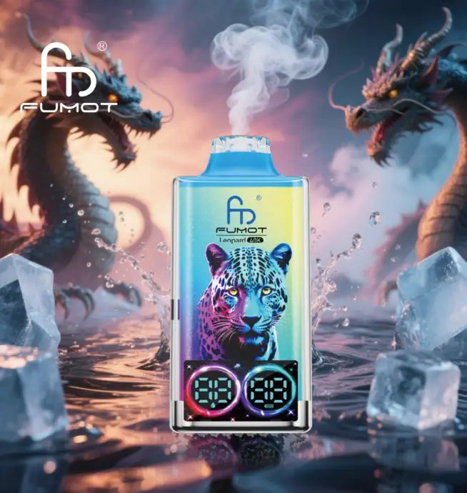 Cigarette lectronique jetable Fumot Leopard 40 000 bouffes, dition  originale, cran LCD double maille - 24 h de vape