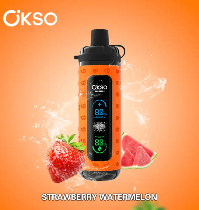 OKSO ShiSha Max 40000 40K Puffs Neuester LED-Display-Leder-Einweg-Vape-Pen  - 24H VAPE