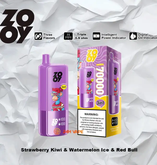 vape 70000 puffs ZOOY Trlple 70000 70k Puffs 3 in 1 Flavors Newest Original Rechargeable LCD  Display Disposable Vape