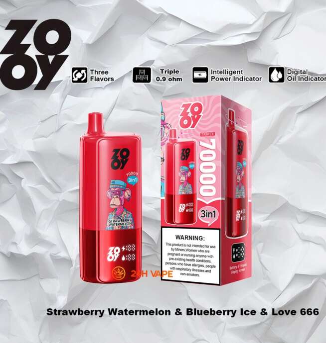 Zooy Trlple 70000 70k trekjes 3 in 1 smaken nieuwste originele oplaadbare lcd-scherm wegwerp vape