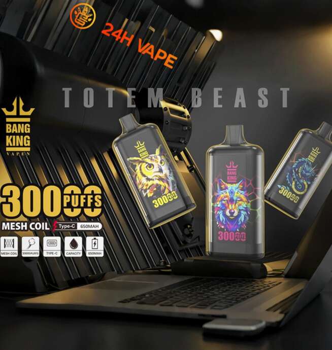 Bang King Crystal 30000 30k tiri 2% 3% 5% nicotina più calda, vaporizzatore usa e getta