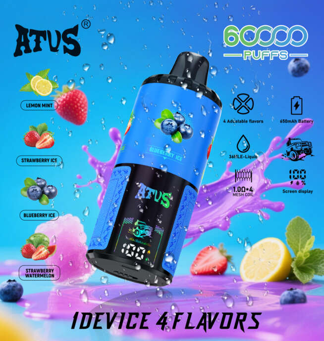 atvs warship 60000 60k puffs 4 in 1 flavors newest original rechargeable lcd display disposable vape