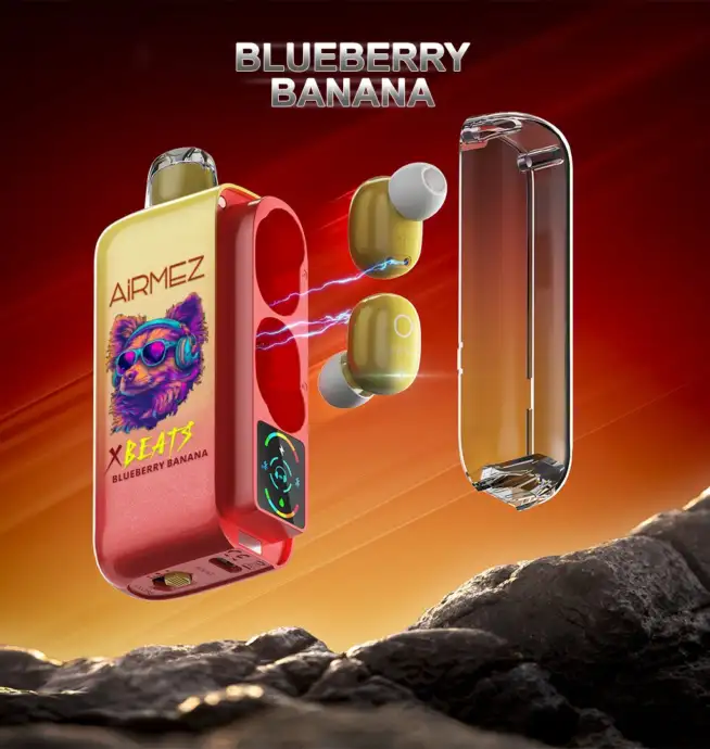 elfbar elfa kaufen Airmez Xbeat 40000 40k Puffs Original Kopfhörer LED-Display Einweg-Vape  EU-Lager