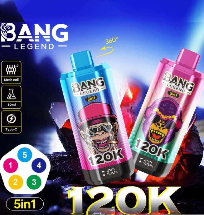 bang legend 120000 120k puffs 5 in 1 flavors newest original rechargeable lcd display disposable vape