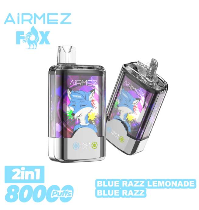 airmez 2 in 1 80000 80k puffs dubbele smaak led display wegwerp vape