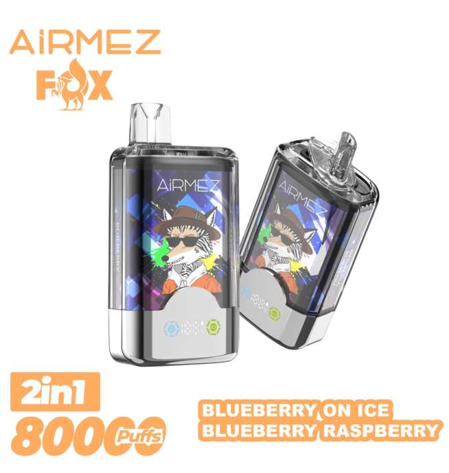 airmez 2 in 1 80000 80k puffs dubbele smaak led display wegwerp vape