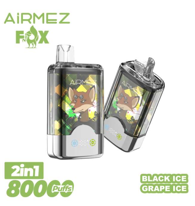 airmez 2 in 1 80000 80k puffs dubbele smaak led display wegwerp vape